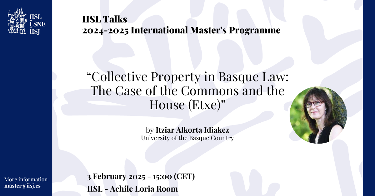 Poster of the talk by Itziar Alkorta